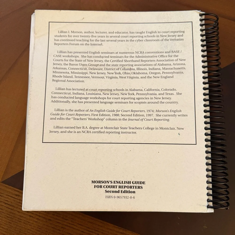 Morson’s English Guide for Court Reporters Second Edition - Picture 2 of 7